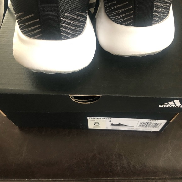adidas Fluidstreet Running Shoes Black White - Picture 6 of 9
